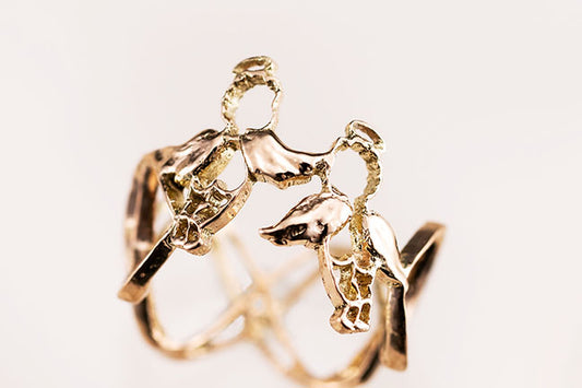 K16GOLD A PAIR OF LITTLE ANGELS